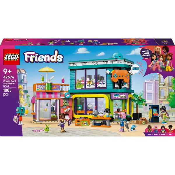 LEGO® Friends Comic Book and Game Shop Building Set, Gift for Kids 42674