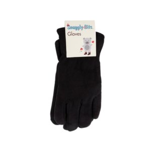 Snuggly Bits Gloves - Black Fleece Gloves 25cm