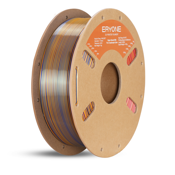 ERYONE Hyper PLA Quad Color Silk Filament - Red/Yellow/Blue/Green