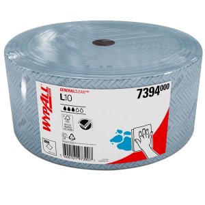 Wypall 7394 L10 1 Ply Blue Wipes