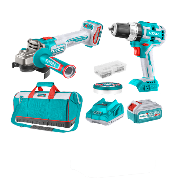 TOTAL Impact Drill &amp; Grinder Combo Set (KO-14)