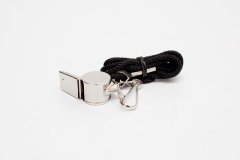 Star Whistle Metal With Lanyard - Black