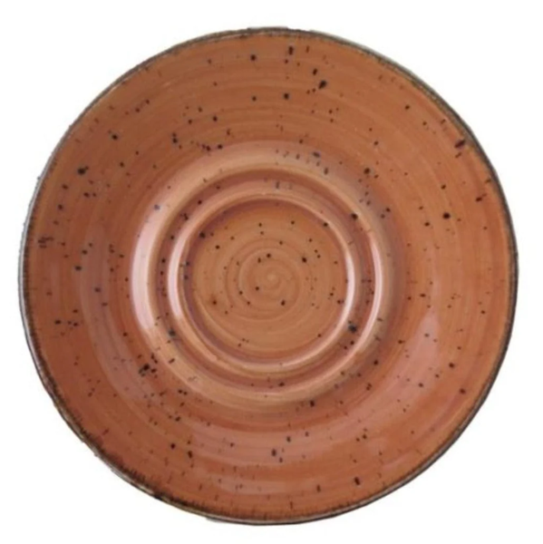 Ele Rustic Terra Double-Well Saucer - 16cm - 24 Pack