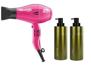 Parlux Advance Light 2200W (Fuchsia) + GoCare Twin Pack 400ml