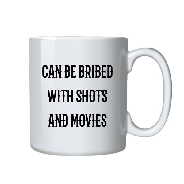 Shots and Movies Coffee Mug - Best Funny Novelty Cup Gift Idea for