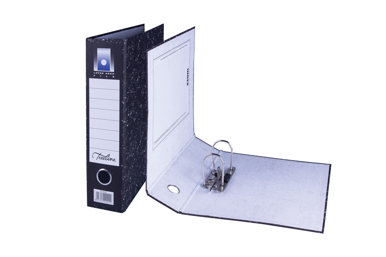 Treeline Lever Arch File A4 Upright Mottled Board - 80mm Spine