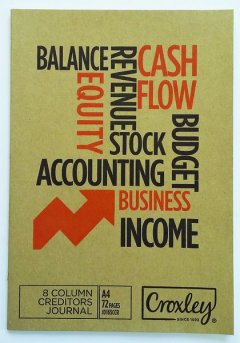 Croxley JD165 72 Page 8 Cash Column Creditors Bookkeeping Journal