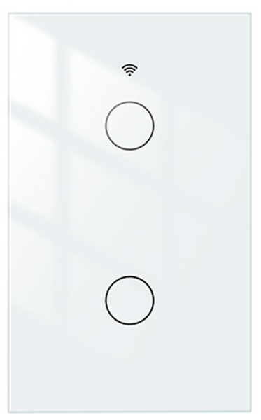 Qualitel Smart Light Switch No Neutral - 2 Gang