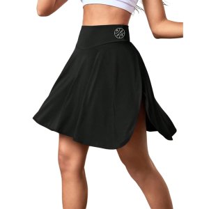 Padel Freak High-Waist Athletic Skort with Asymmetrical Hem and Phone Pocket