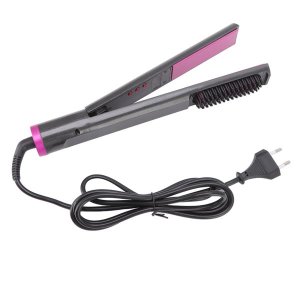 3 in 1 Hair Curler Straightener with Comb Multifunction Electric Styling