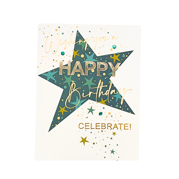 Gigantic card - Wishing you a Happy Birthday - Star