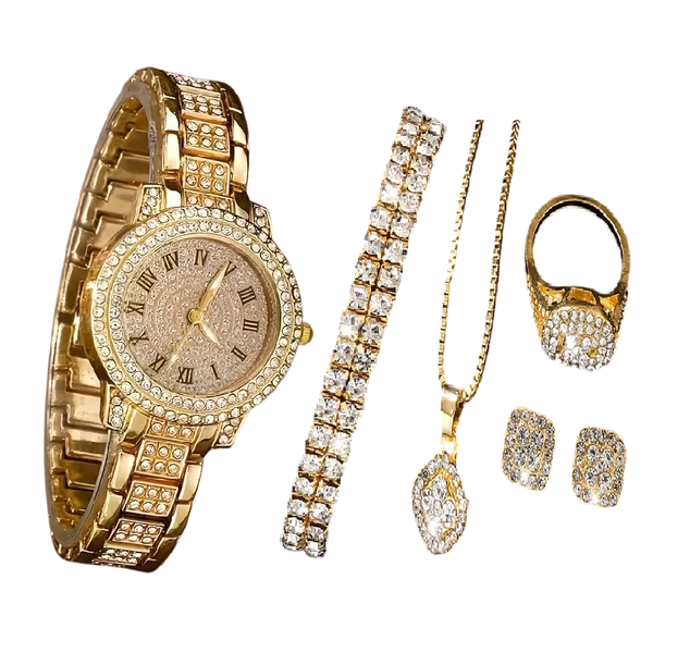 Women's Wrist Watch &amp; Jewelry Accesories - Necklace Bracelets Earring Ring