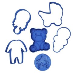 Cookie Cutters and Stamps Baby Themed Set of 6
