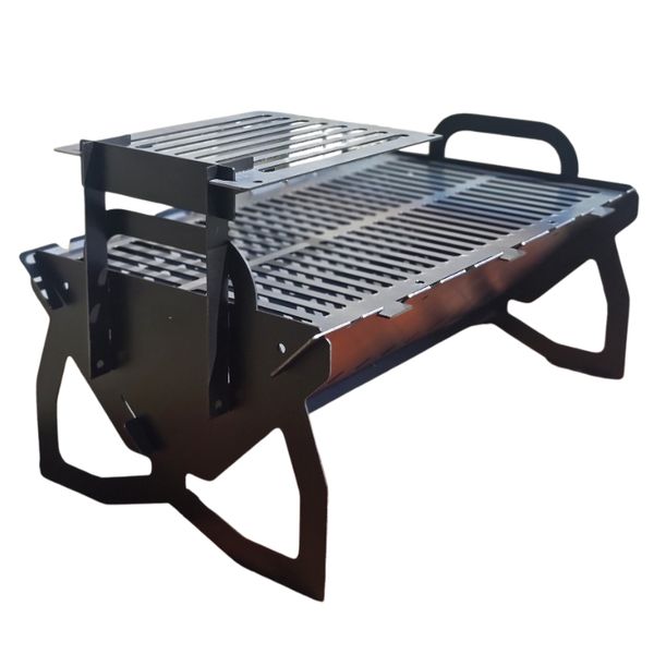 Portable Carbon Steel Collapsible Braai Grill -Safe,Lightweight &amp; Compact