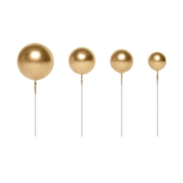 Cake Decorating Styrofoam Balls Gold - 20 Pieces - Non-Edible