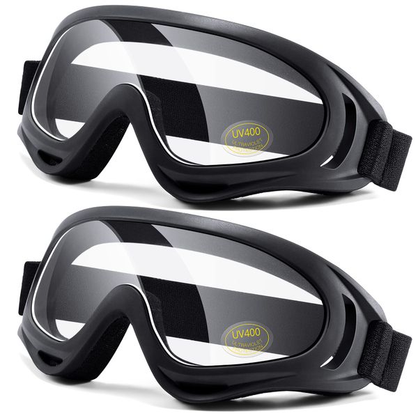 2-Pack Motorcycle Goggles ATV Dirt Bike Off-Road Skiing Protective Glasses