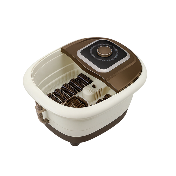Foot Spa Bath and Roller Massager - Heated Bubble &amp; Relaxation Therapy
