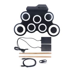 Kids Electronic Drum Set Simulation Sound Soft Silicone Drum Practice Pad
