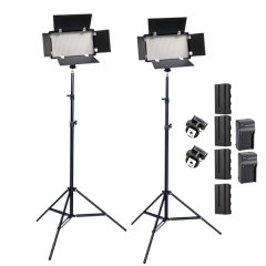2Pcs Rechargeable Video/Photo LED Light Kit - Pro LED 800 (4400mah)