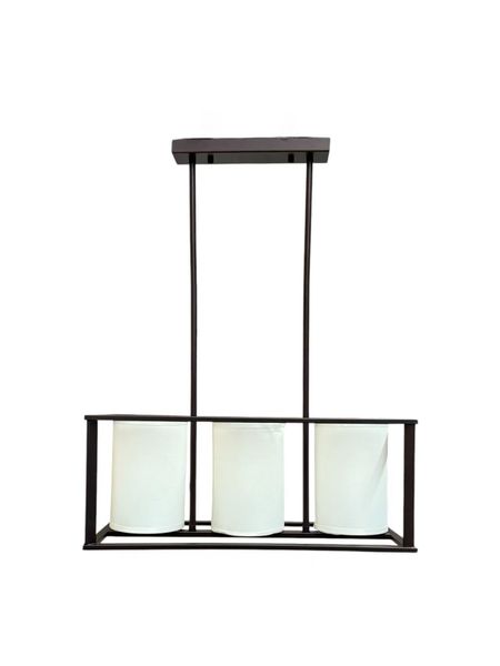 Hello Today Retro Vintage Rust Colour Rectangular 3-Light Pendant Lamp