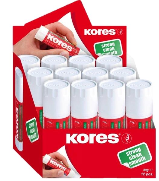 Kores Glue Stick 40g, Box of 12
