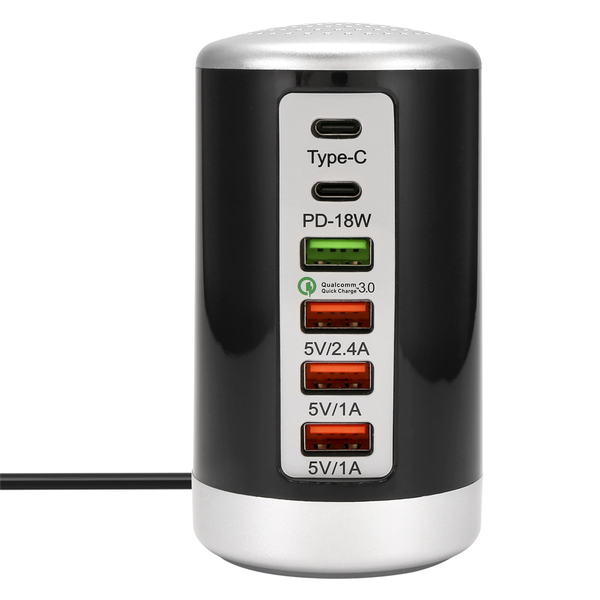 6 Port Type C Pd Charger Mobile Phone Charging Dock Station B Eu Plug