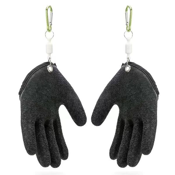 Fishing Gloves with Magnet Hook Release - Puncture Proof &amp; Waterproof 2 Piece