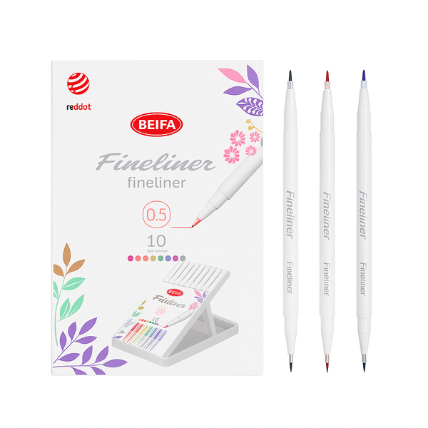 Beifa 10 Pack Color Fineliner Set - 6 x Boxes
