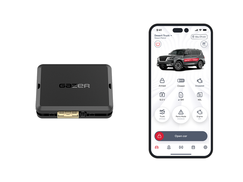 Gazer S5 Jab Car Alarm System with GPS and 4G LTE