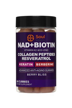Soul Vitality NAD+ Biotin Advanced Anti-Aging Gummies - Berry Bliss