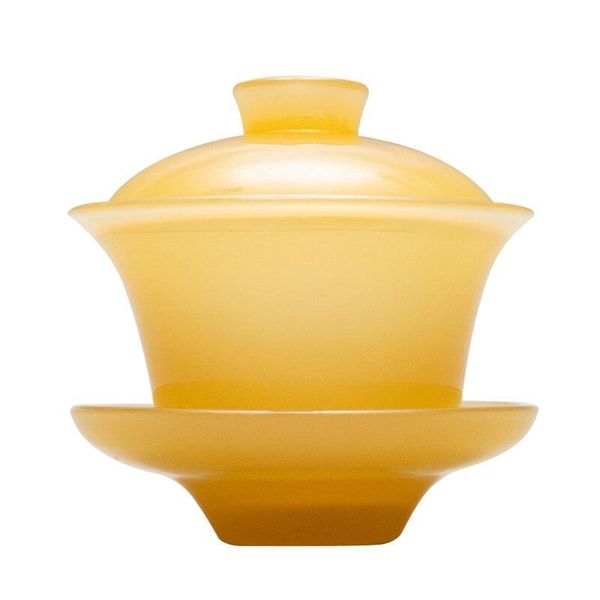120ml Tea Mug Jade Porcelain Tre Teureen Thicken Gaiwan Teaware Handmade