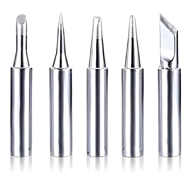 Professional Soldering Iron Tips Set, Silver, 5 Pieces, Replacement Tips