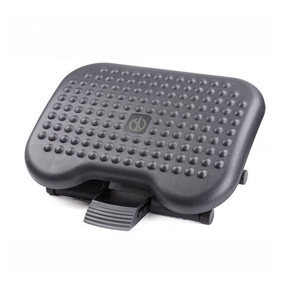 Adjustable Office Under Desk Footrest Black, X-shaped Structure