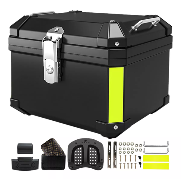57L Motorcycle Aluminum Alloy Top Box luggage Storage Organize Tail Case