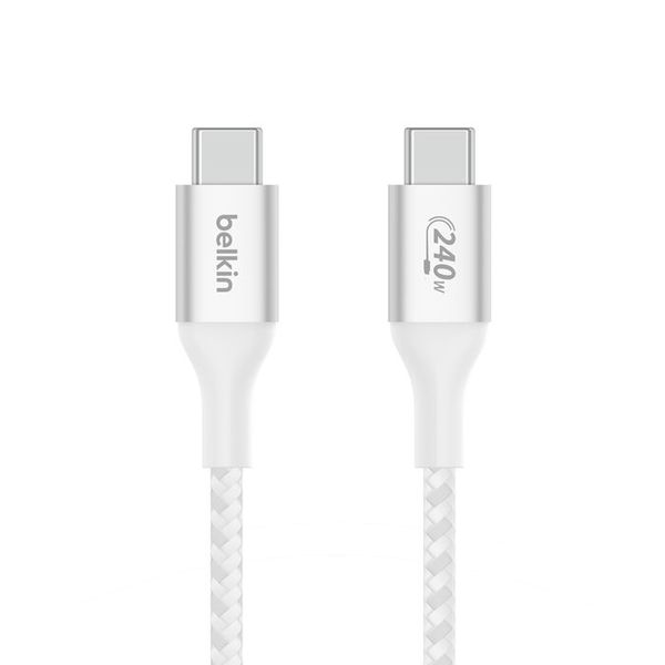 Belkin BoostCharge USB-C to USB-C Power charger cable, USB-IF certified fast charging cable with 240W Power Delivery for iPhone 16, 15, MacBook,