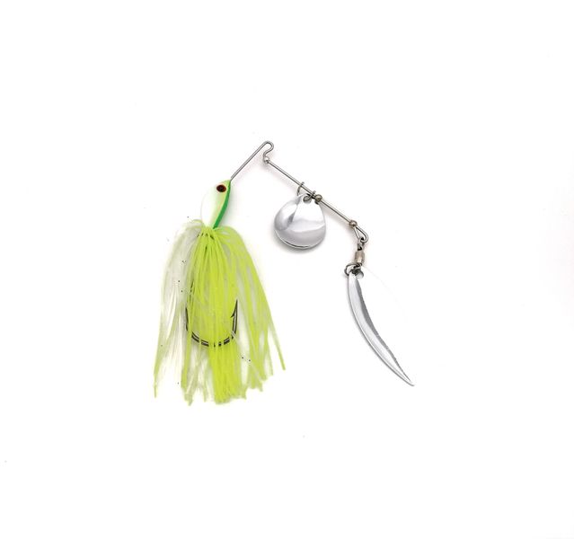 Bass Hunter 3/8oz Fishing Spinner Bait - White Chartreuse
