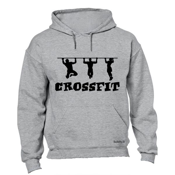 Crossfit - Bar Work - Mens - Hoodie - Grey