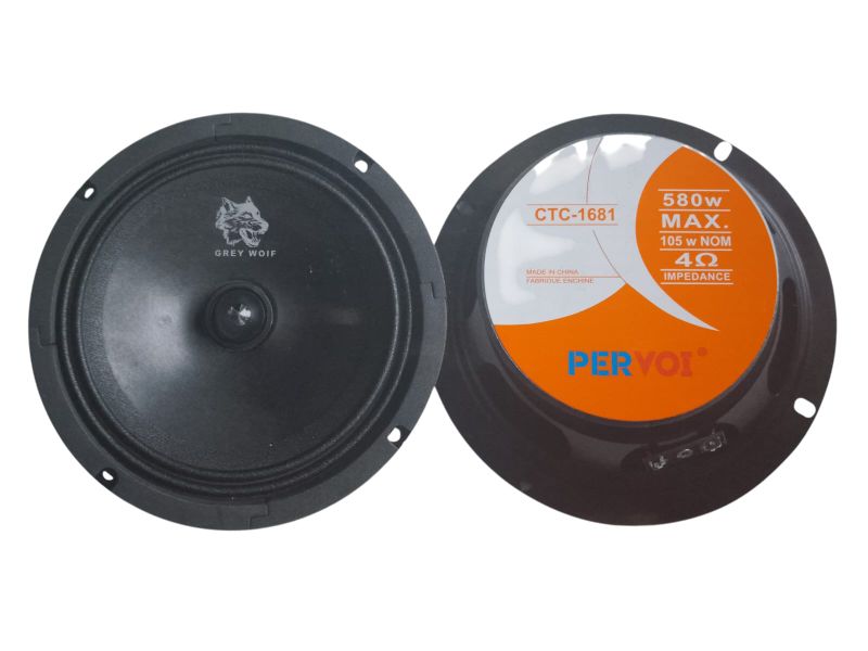 PERVOI CTC-1681 6.5" Car Door Speakers - 580W Max Power (Pair)