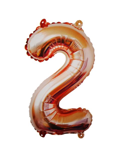 Foil Balloon Number 2 - Rose Gold - 106 cm - Umlozi