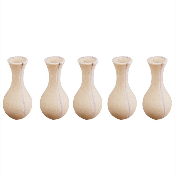 5 Pcs Unfinished Vase Wooden Flower Vase Handmade Floral Vase