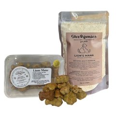 Nature's Shroomies Lion's Mane for Pets 50g plus Lion's Mane Treats 112g