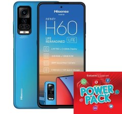Hisense Infinity H60 Lite 128GB Dual Sim - Blue + Vodacom Sim Card Pack