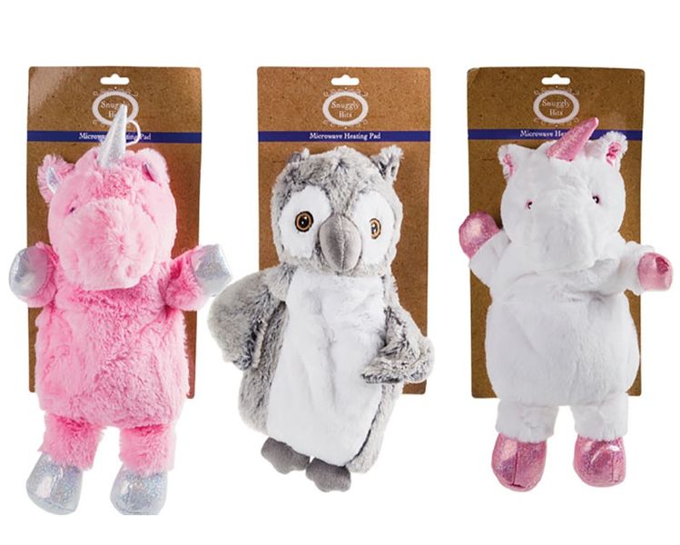 Microwave Heating Pad - 3 Piece - Owl - Unicorn - 300g - 3 Pack