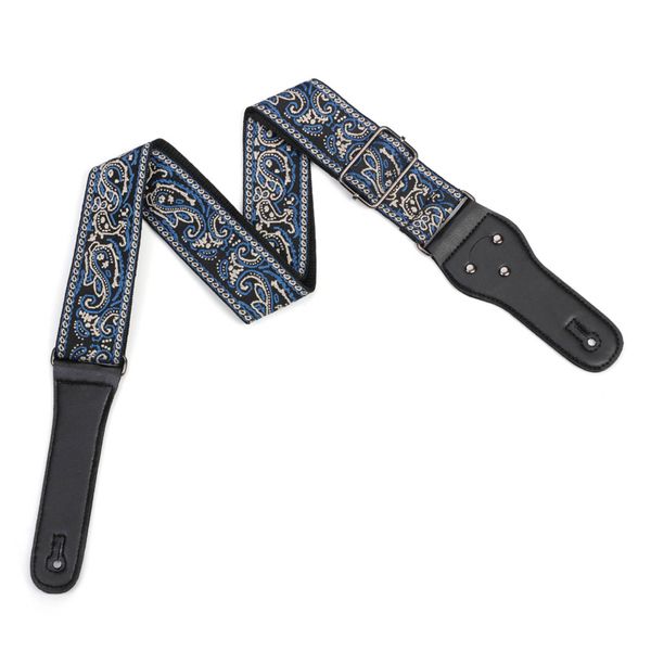 Guitar Strap Set Compatible with Ukulele Folk Blue Gray
