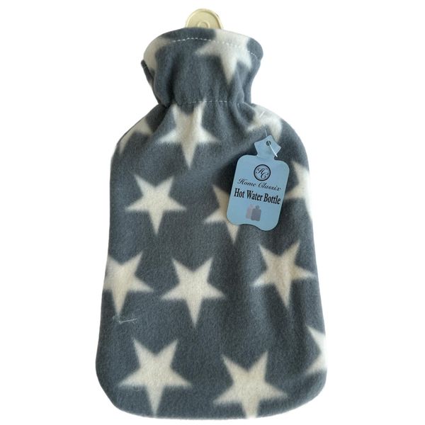 Home Classix Hot Water Bottle - 1.5L - Star Fleece