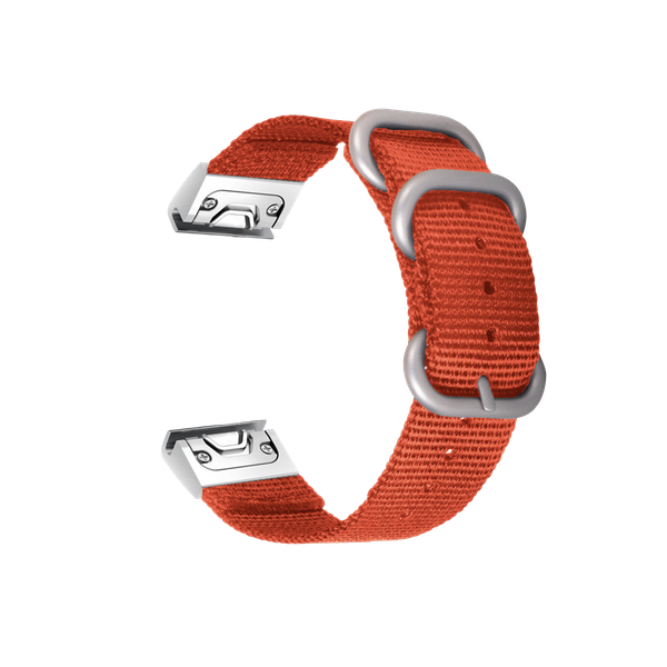 Quick Release Nylon Band Strap for Garmin Fenix 5 / 6 22mm Orange