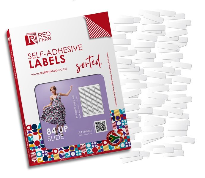 Redfern Bordered 84up A4 Self-Adhesive Labels 100 Sheets