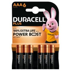 Duracell Plus Power Boost Alkaline Batteries AAA 1.5V - 6 Pack