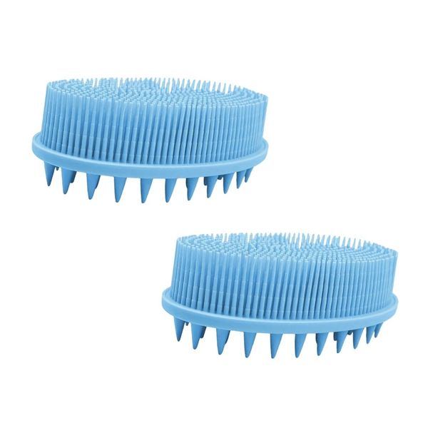 Silicone Double-Sided Exfoliating Sponges for Gentle Cleansing 2 Piece
