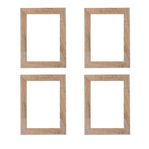SkyDeals Wooden A4 Picture Frames - Pack of 4 | Classic Photo